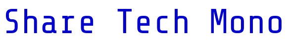 Share Tech Mono フォント